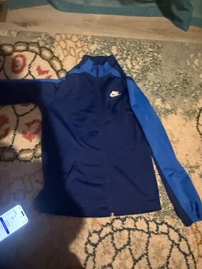 Nike Navy and Royal Blue Colorblock Track Jacket